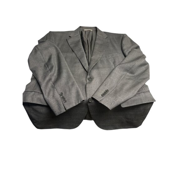 Canali Mens Gray Wool Two-Button Blazer Jacket Size 40R Made In Italy - Picture 4 of 14